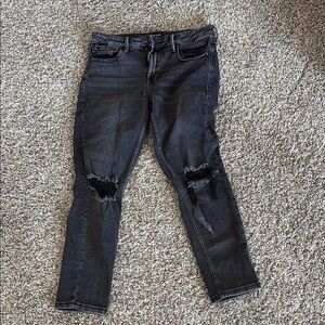 Women's Black Distressed Jeans